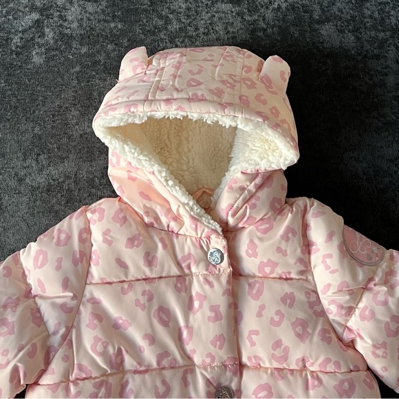 NWT Jessica Simpson Blush Leopard Coat - Picture 2 of 12